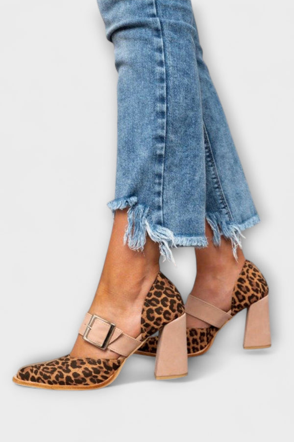 Avano - Leoparden-Sandalen mit Absatz