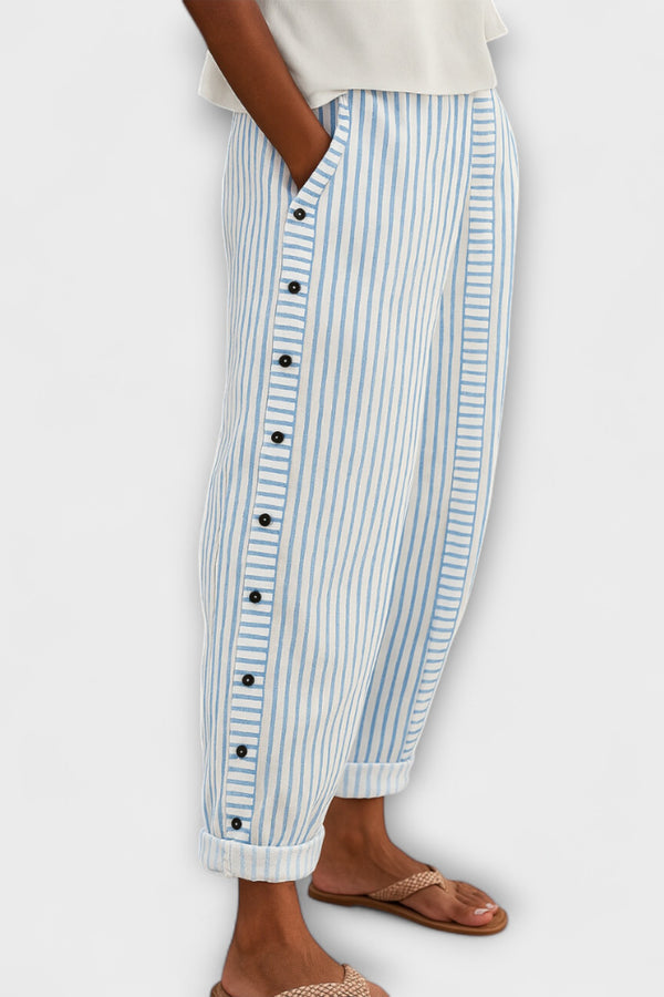 Rea - Entspannte gestreifte Freizeithose