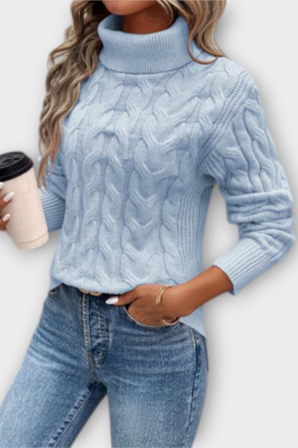 Amelia – Eleganter Rollkragenpullover aus Strick