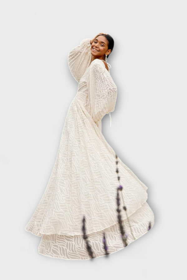 Elsa - Creme Maxi-Kleid von Allegory