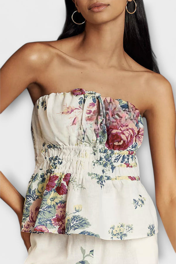 Indigo - Sommer Blumenmuster Set