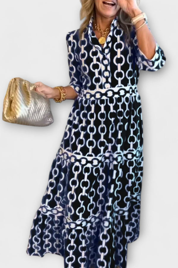 Juliette - Midi-Kleid mit Kettenmuster