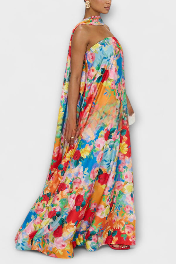 Harlow - Off-Shoulder Floral Maxi-Kleid