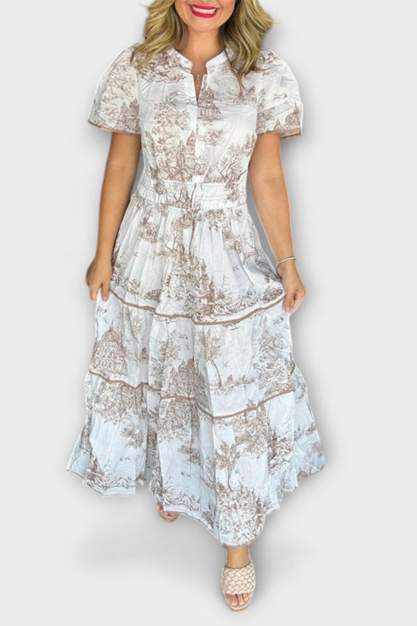 Eliza - Zeitloses Toile Maxi-Kleid