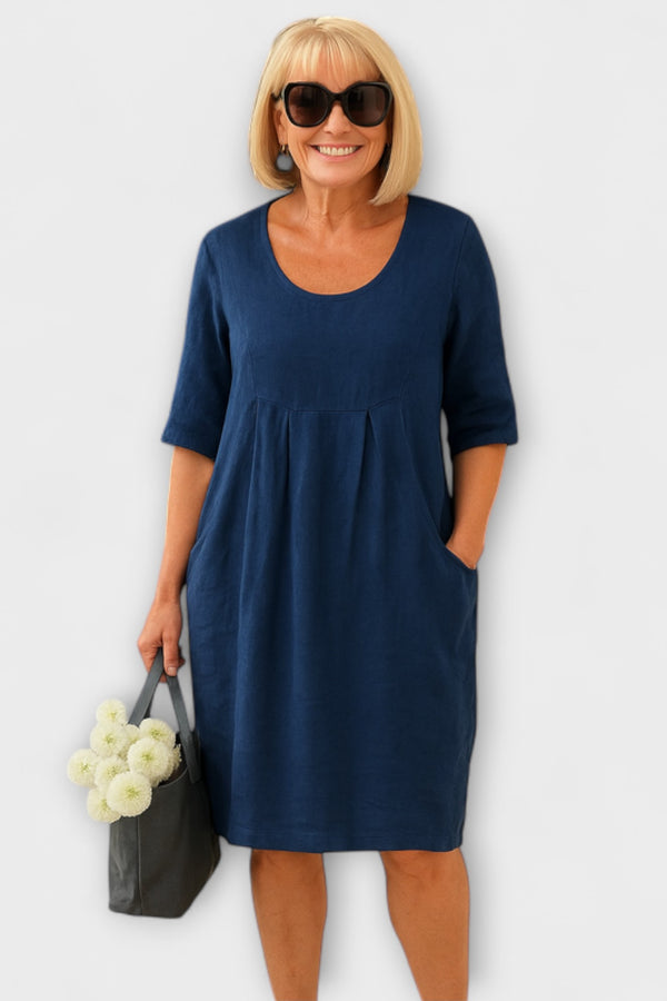 Marley - Lässiges Leinenkleid mit Taschen