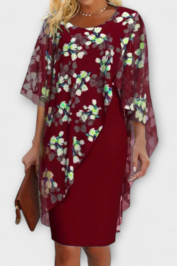 Lyanna - Florales Chiffon-Damenkleid