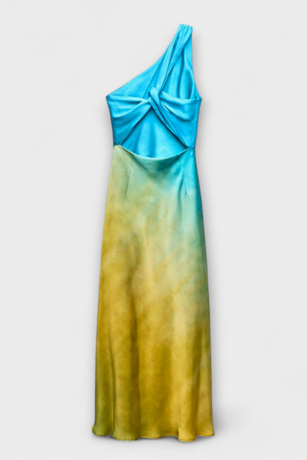 Arabella - Ein-Schulter Midi-Kleid