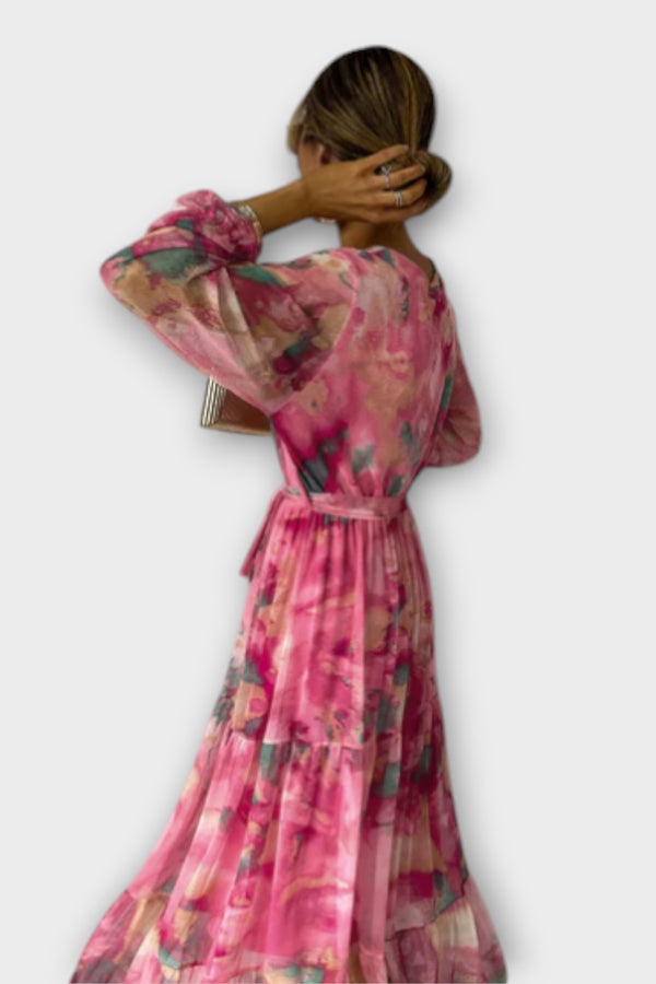 Evelyn - Aquarelle Dream Maxikleid