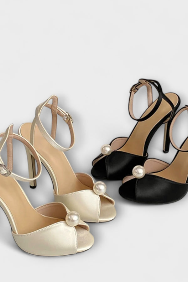 Liyke - Hochwertige Bequeme Seiden Peep Toe