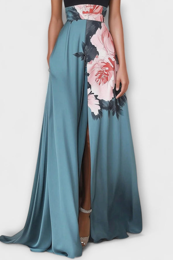 Natalie - Floral A-Line Maxikleid