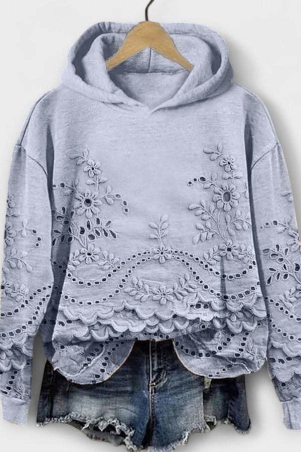 Grace – Vintage Hoodie Mit Blumenprint