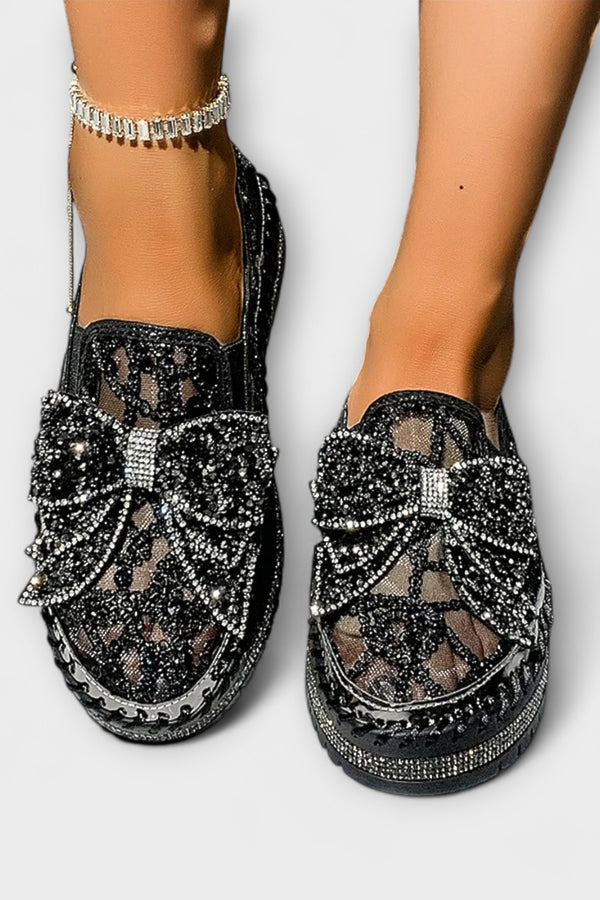 Rue – Loafer mit Strassstein-Schleife