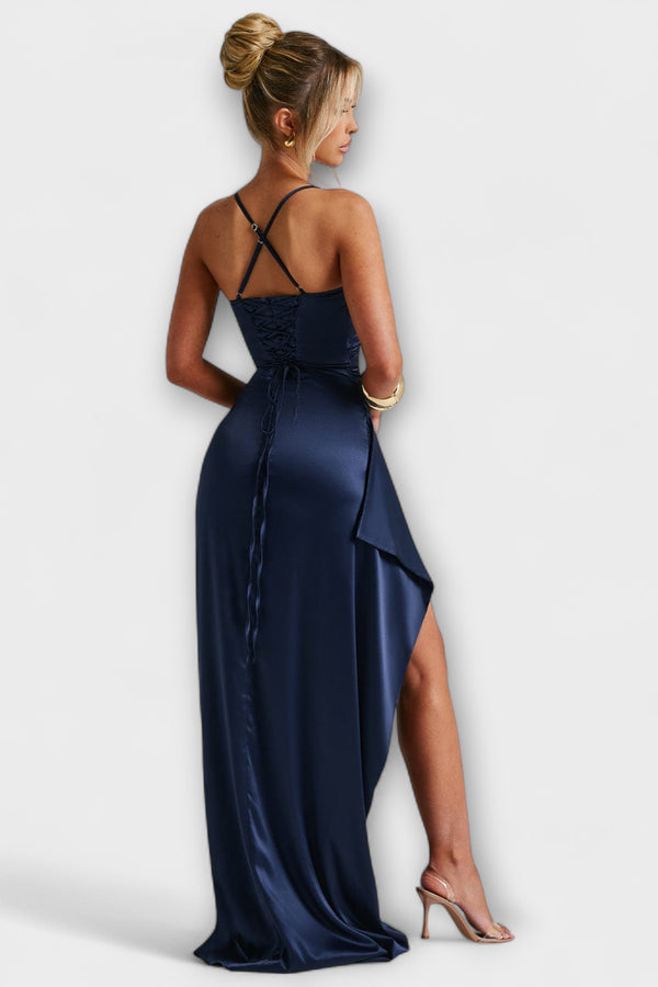 Krissi - Marineblaues Maxikleid