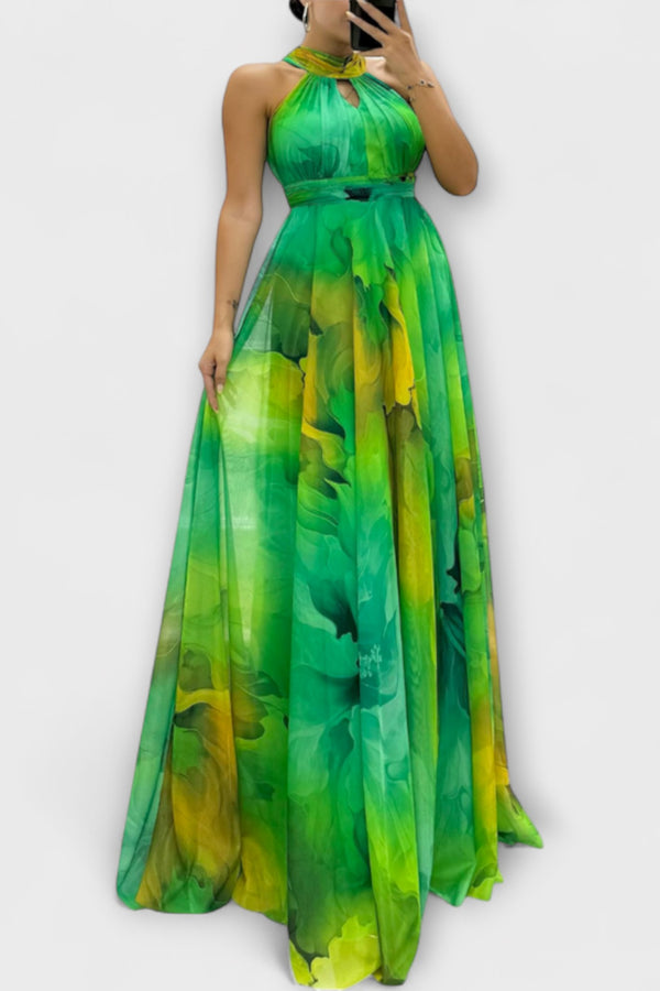 Isalie – Maxikleid aus Chiffon mit Blumenmuster