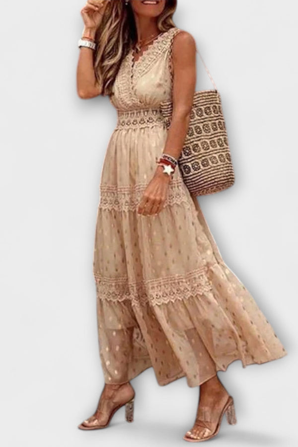 Lola - Maxikleid mit Boho-Spitze