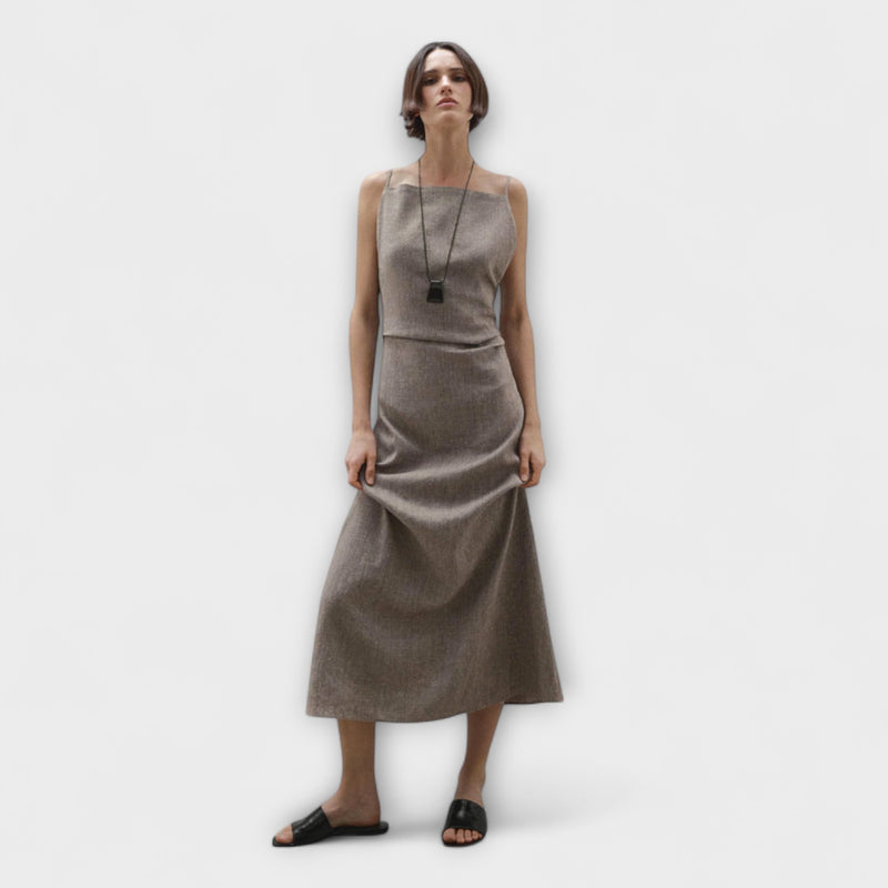 Clara - Fließendes Maxikleid aus Leinenmischung