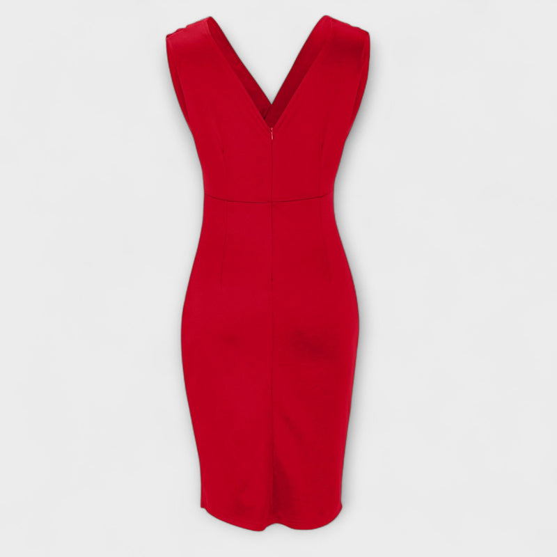 Desi - V-Ausschnitt Split Kleid
