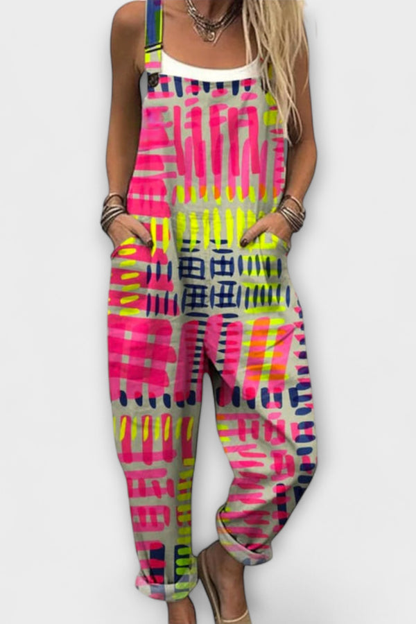 Solange - Latzhose mit leuchtenden Neon-Designs