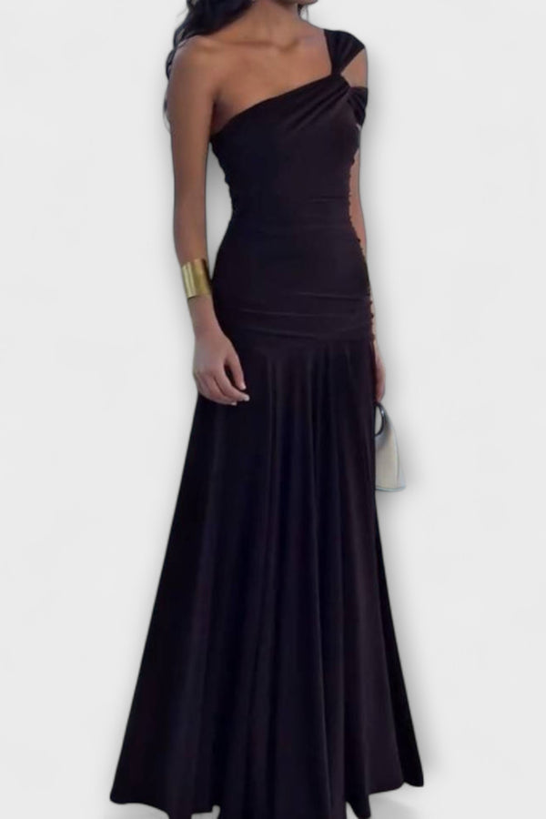 Margot - Off-Shoulder Enges Maxikleid