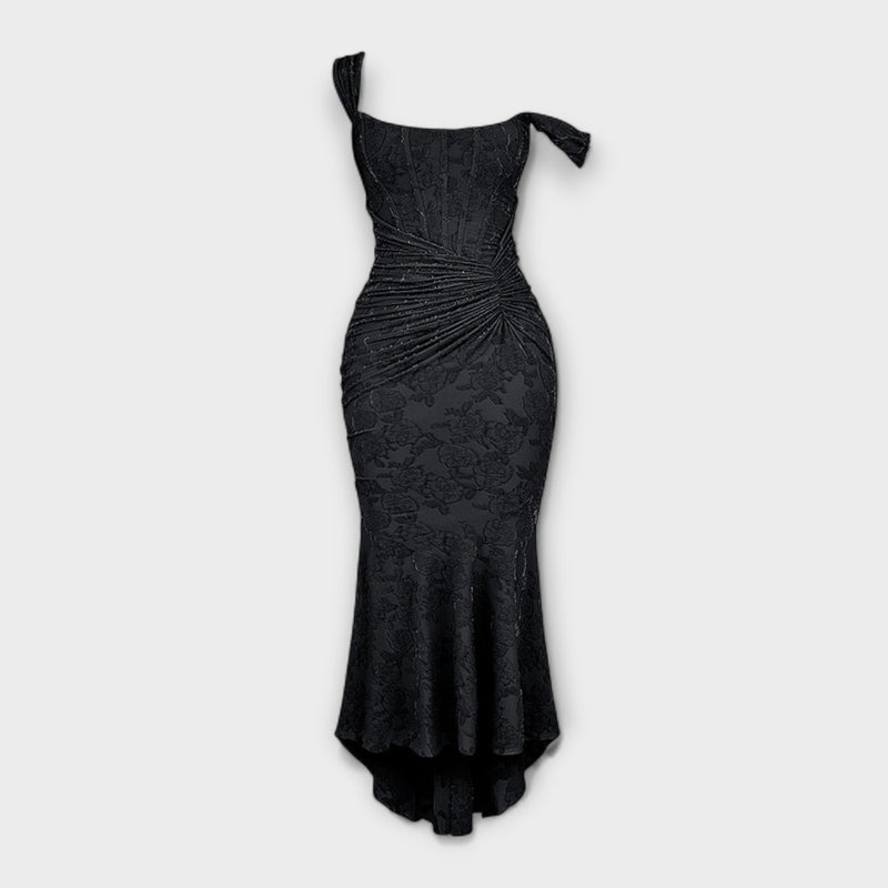 Renske - Langes Kleid mit Eleganten und Raffinierten Korsett
