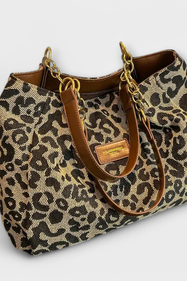 Lora. - Leopard Canvas Tote