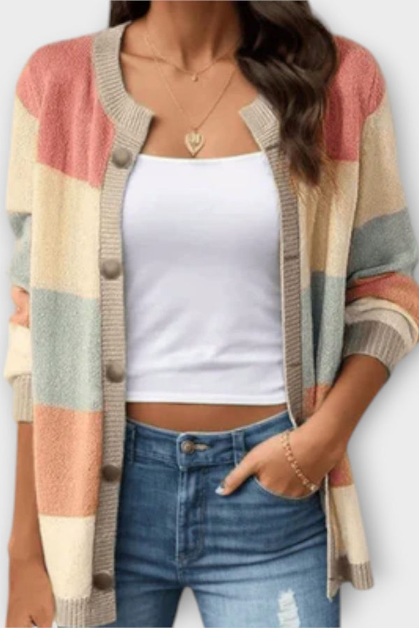 Lottenia - Gestreifte Strickjacke