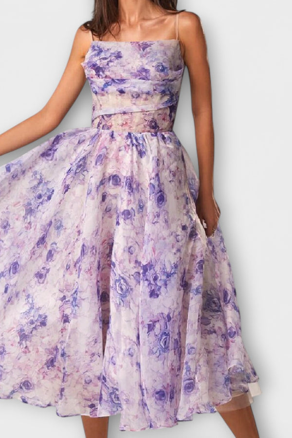 Elegantes Chiffon Midikleid