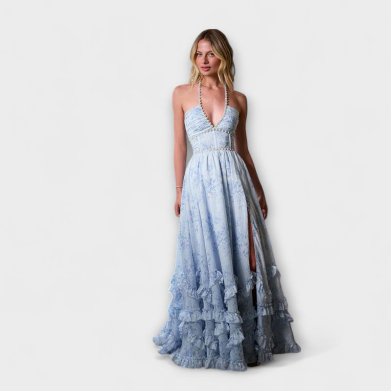 Luzie - Chic Langes Fließendes Kleid