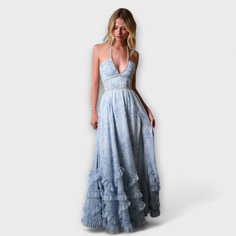 Luzie - Chic Langes Fließendes Kleid
