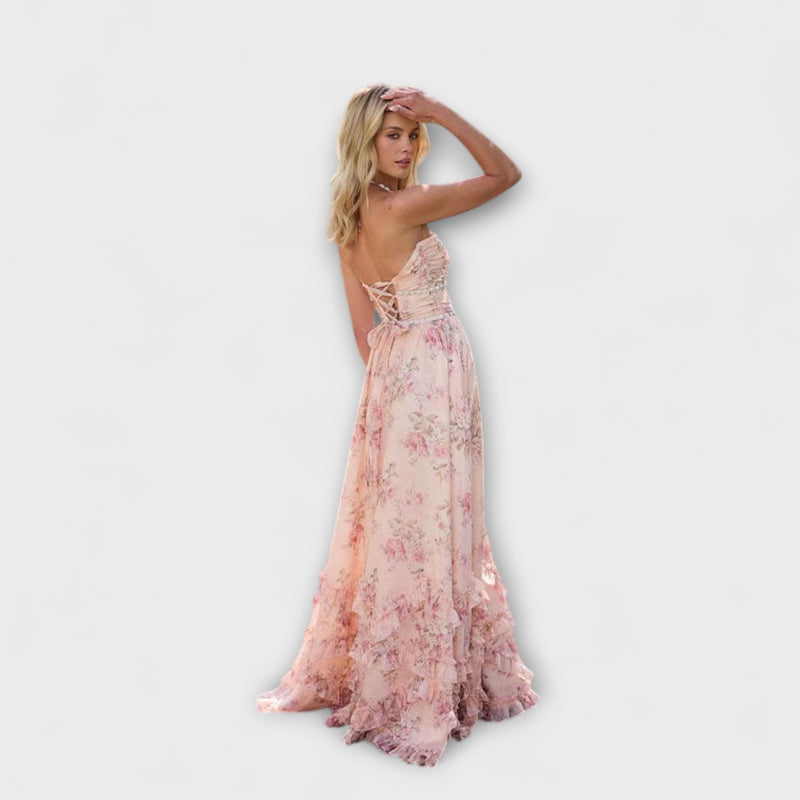Luzie - Chic Langes Fließendes Kleid