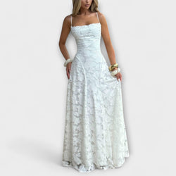 Emberly - Elegantes Jacquard-Maxikleid