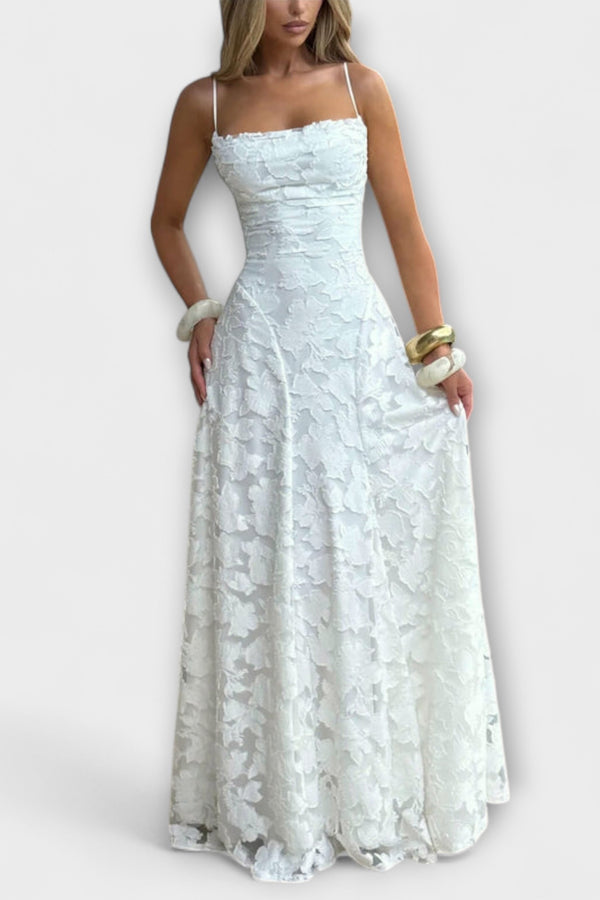 Emberly - Elegantes Jacquard-Maxikleid