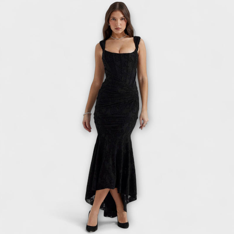 Renske - Langes Kleid mit Eleganten und Raffinierten Korsett