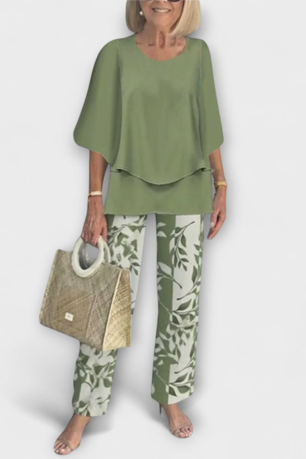Rosamund - Modernes Set mit Bequemer Bluse und Hose