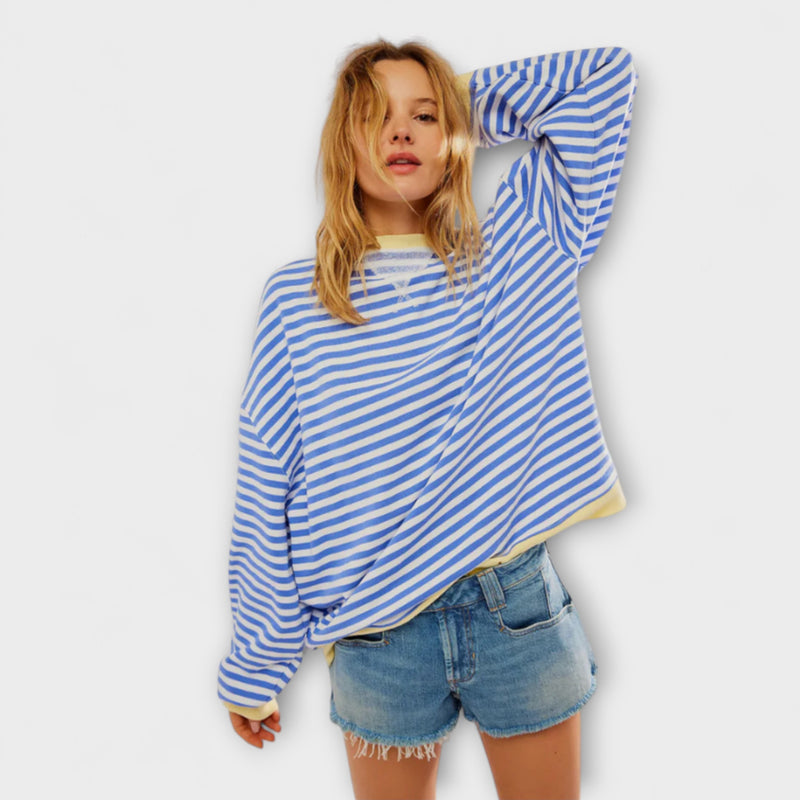 Marlene - Gestreifter Oversize-Pullover für Frauen