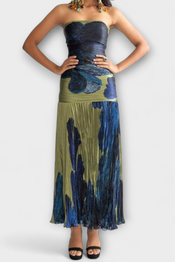 Noelle - Strapless Midi Kleid