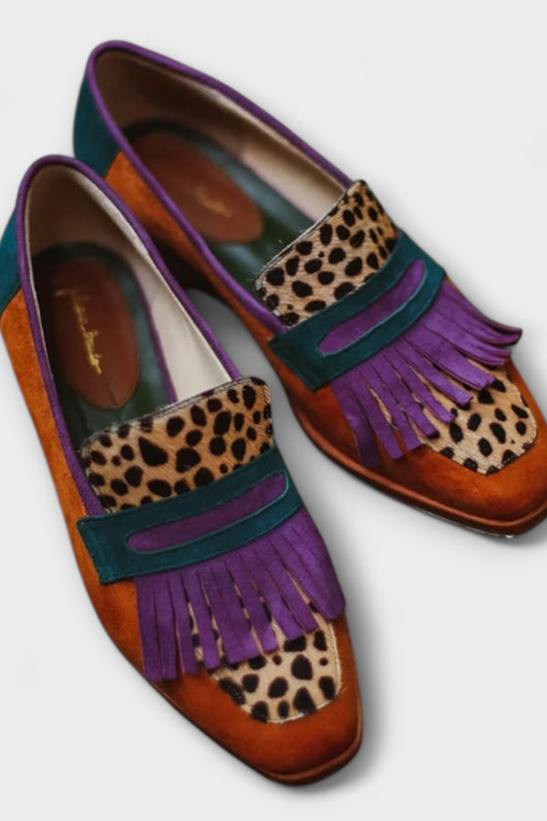 Fallon – Braune Loafer mit Leopardenmuster