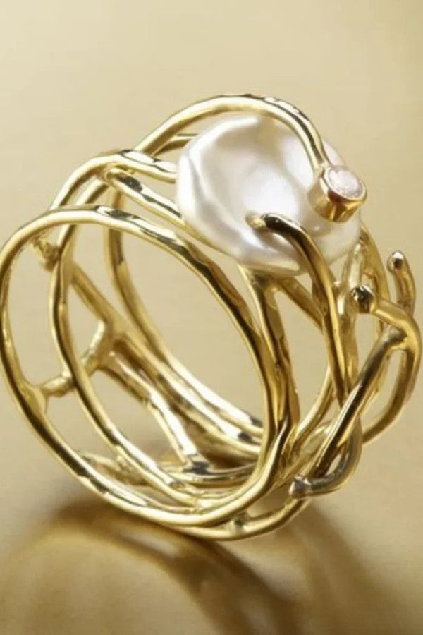 Antiker Dünner Ring mit Perle