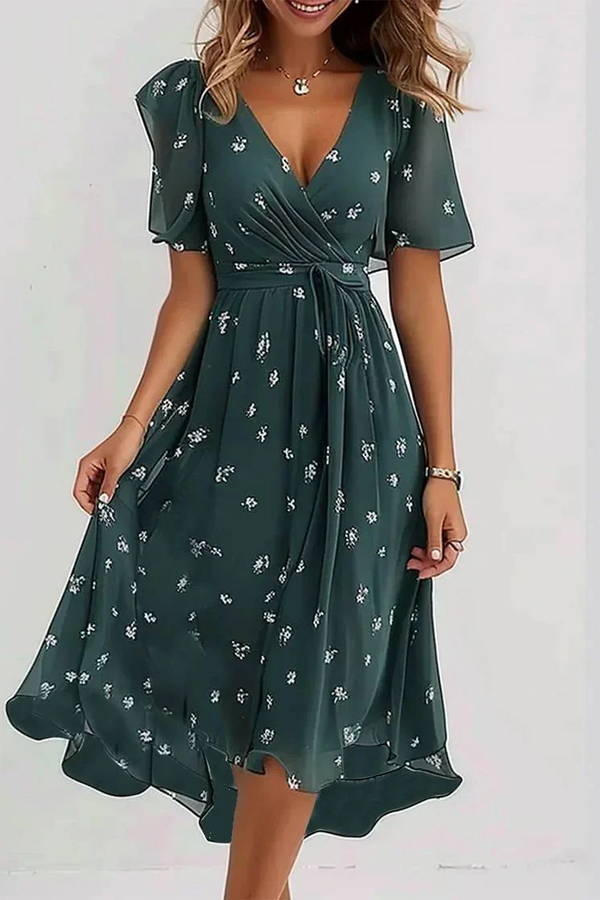 Annegret - Damen Kleid mit V-Ausschnitt