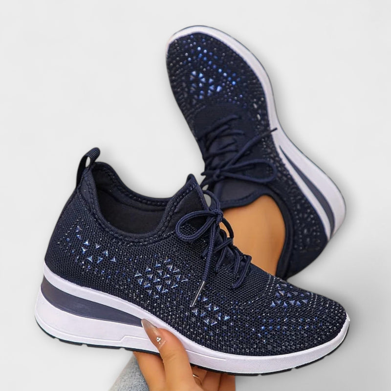 Giselle – Schillernde Orthopädische Sneakers mit Strass