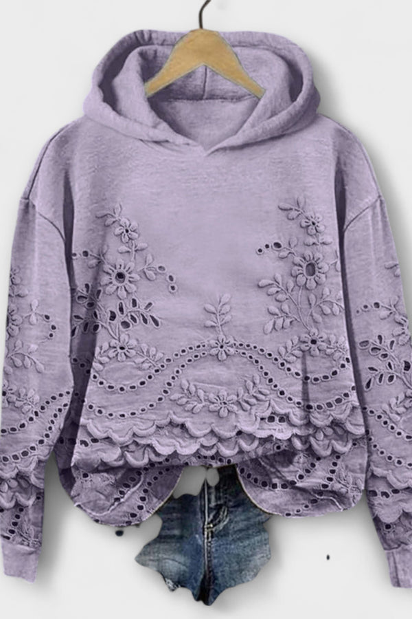 Grace – Vintage Hoodie Mit Blumenprint