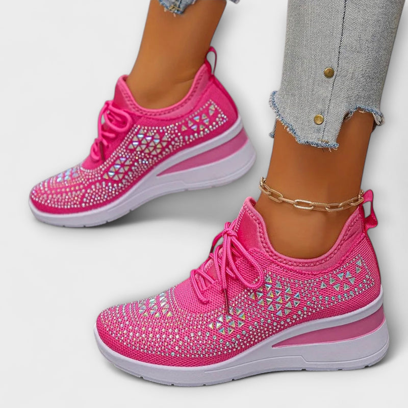 Giselle – Schillernde Orthopädische Sneakers mit Strass