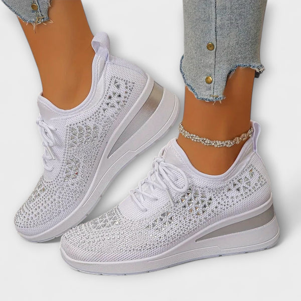 Giselle – Schillernde Orthopädische Sneakers mit Strass