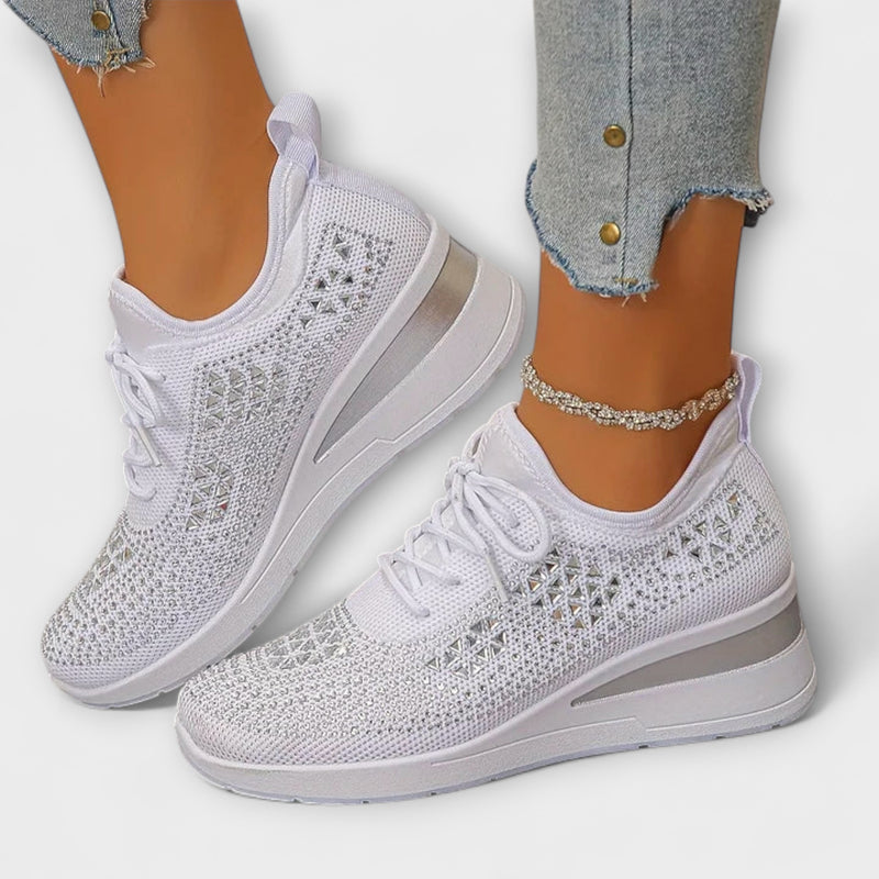 Giselle – Schillernde Orthopädische Sneakers mit Strass