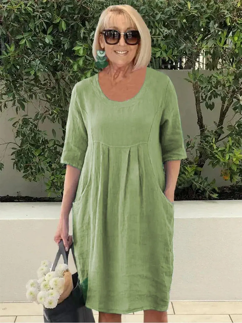 Marley - Lässiges Leinenkleid mit Taschen