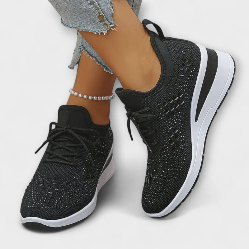 Giselle – Schillernde Orthopädische Sneakers mit Strass