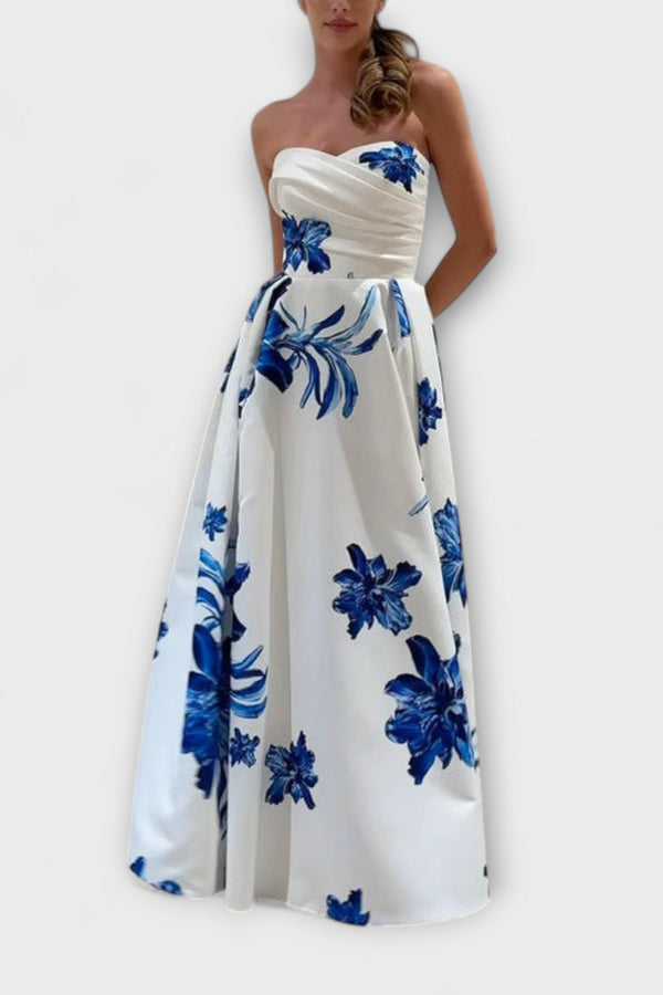 Rosalie - Schickes Off-Shoulder Blumen-Maxikleid