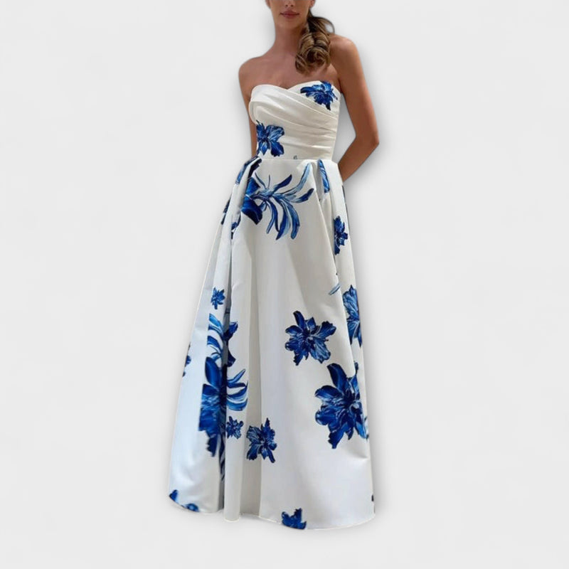 Rosalie - Schickes Off-Shoulder Blumen-Maxikleid