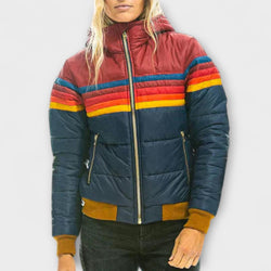 Roswitha - Damen Retro Parka mit Kunstfellkapuze