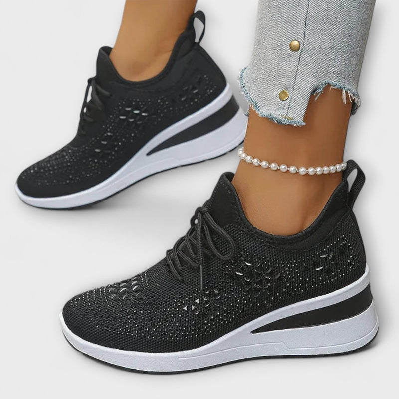 Giselle – Schillernde Orthopädische Sneakers mit Strass
